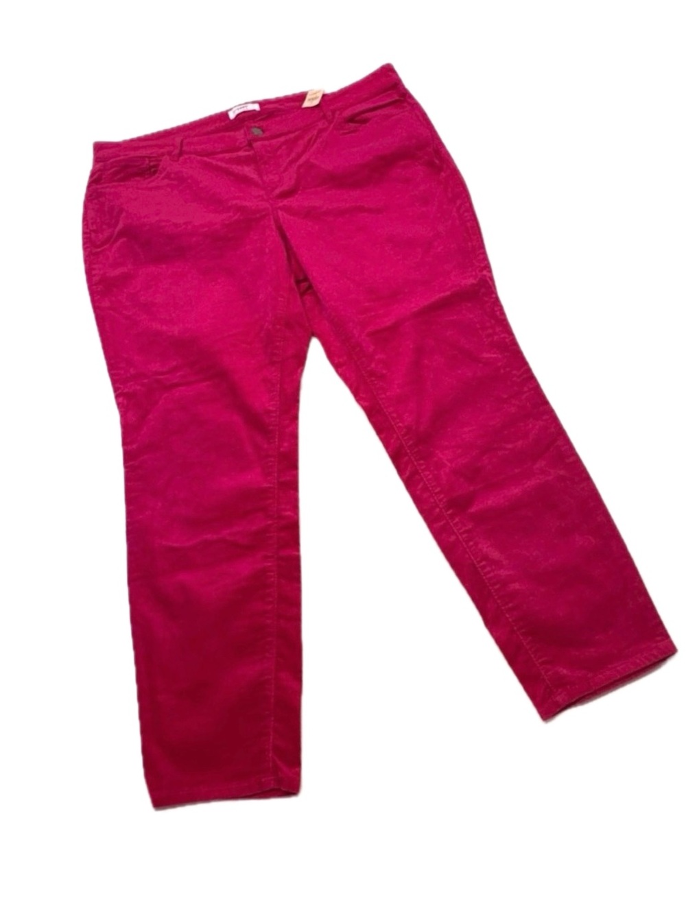 LOFT Magenta Pink High Rise Corduroy Pants Womens Plus Size 20 Straight Leg NWT